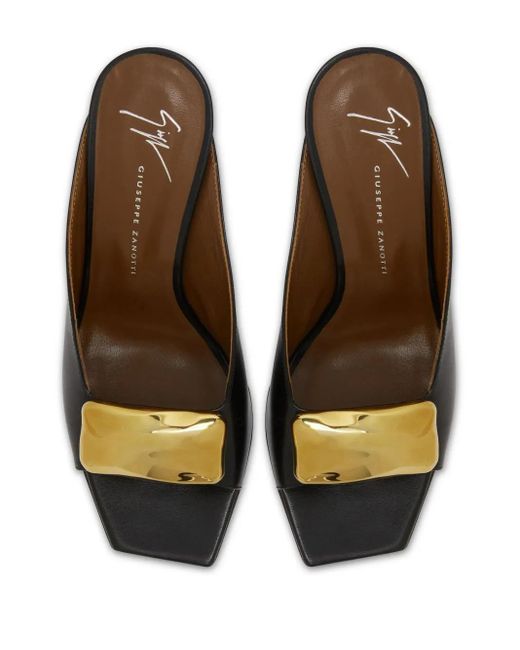 Giuseppe Zanotti Black Mya Stone Sandalen 90mm
