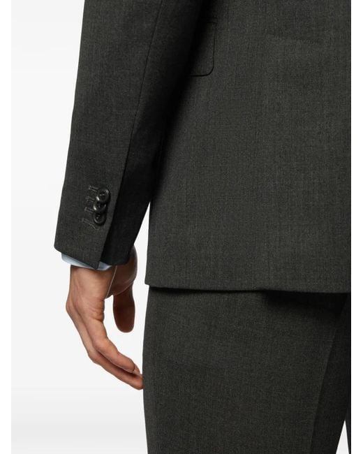 Boggi Black Flap-Pocket Wool Blazer for men