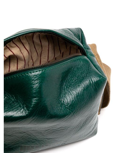 Uma Wang Green Schultertasche aus Leder