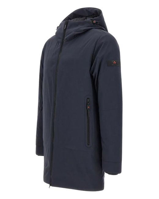 Peuterey Blue Hooded Zip-Up Parka for men