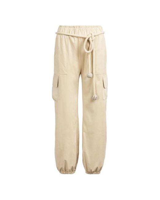Silvia Tcherassi Natural Niriti Track Pants