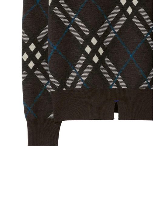 Burberry Black Relaxed Fit Wool Mohair Sweater for men