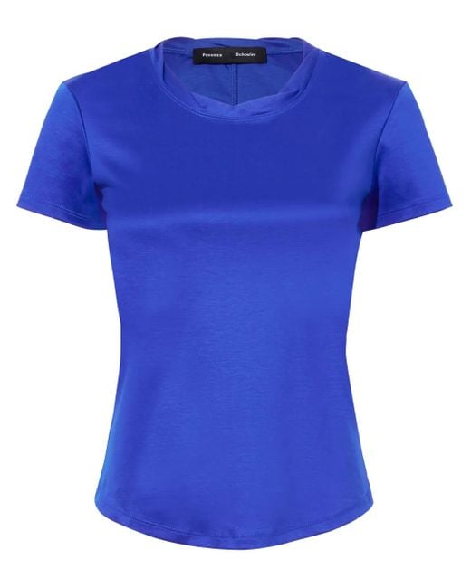 Proenza Schouler T-Shirt Van Biologisch Katoen in het Blue