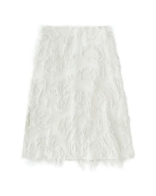 Studio Nicholson White Roeper Midi Skirt