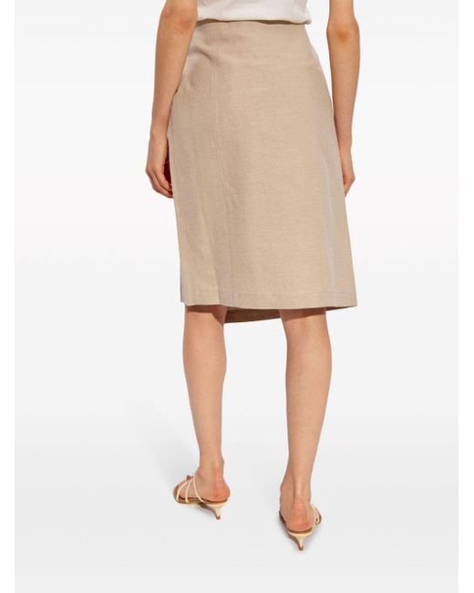 Aeron Natural Wrap-design High-waisted Skirt