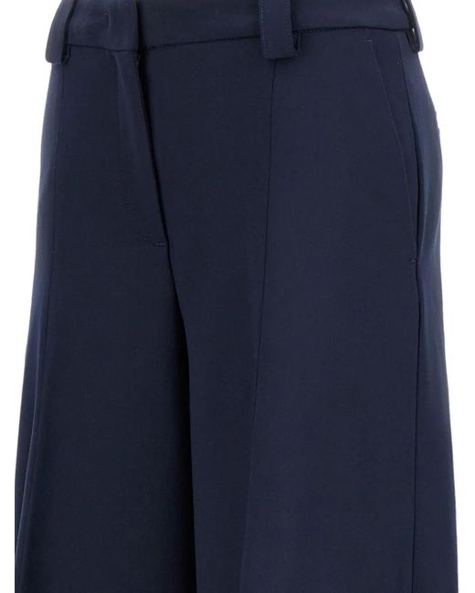 Thelatest Blue Side-Pocket Wide Trousers