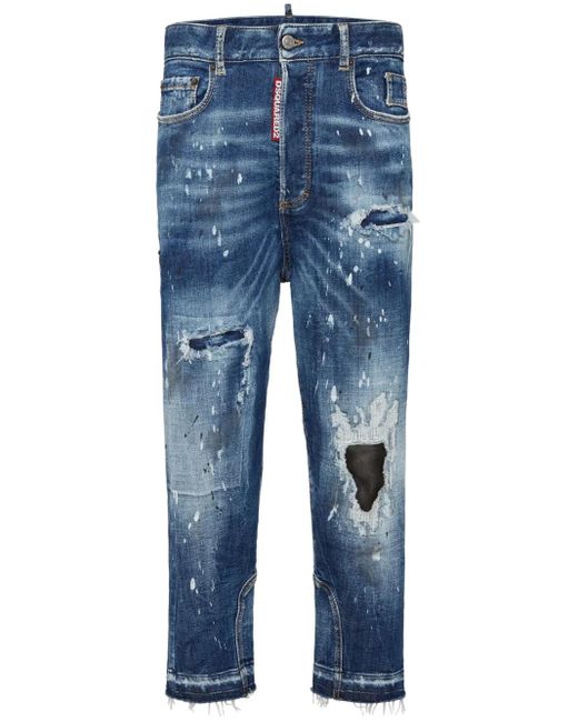Vaqueros con detalles rasgados DSquared² de color Blue