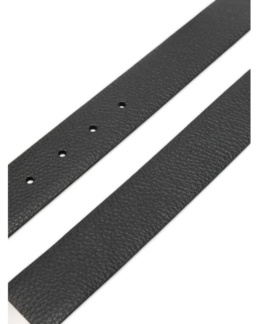 Canali Black Grained Belt for men