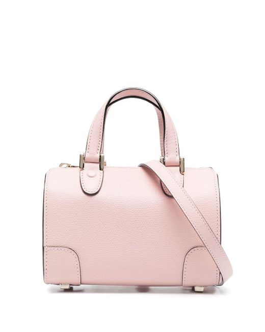 Valextra Pink Medium Leather Shoulder Bag