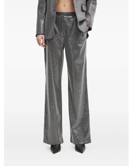 Guess スパンコール ストレートパンツ Gray