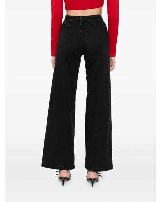 Free People Libre Jeans Met Wijde Pijpen in het Black