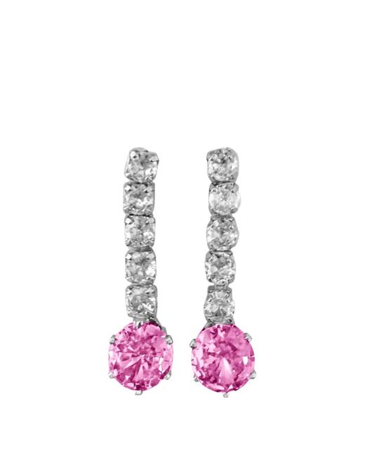 Hzmer Jewelry Pink Snowblush Shimmer Drop Earrings