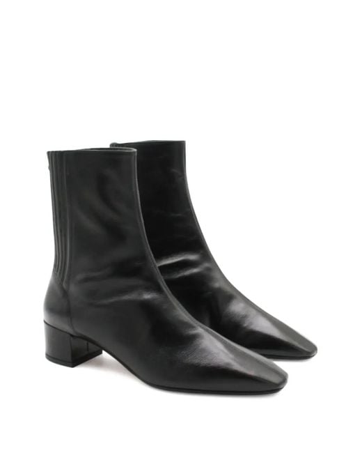 Aquazzura Black 50Mm Leather Block-Heel Boots