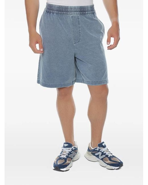 ARMANI EXCHANGE Blue Elasticated-Waistband Shorts for men