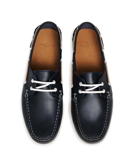 Hackett Blue Deck One Boat Shoes for men