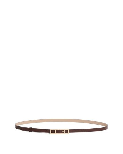 Fabiana Filippi White Leather Buckled Belt