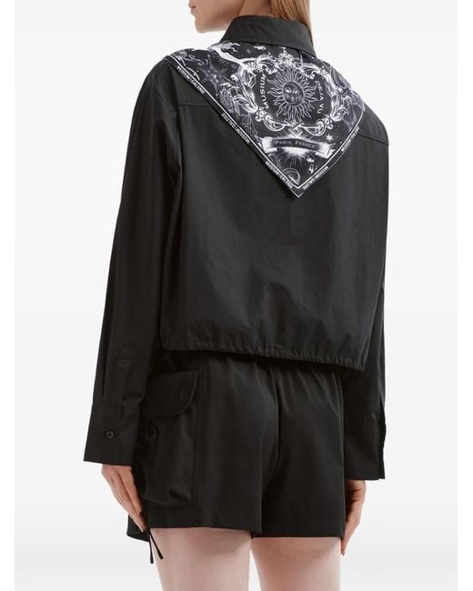 Musium Div. Black Printed-Scarf Cotton Jacket