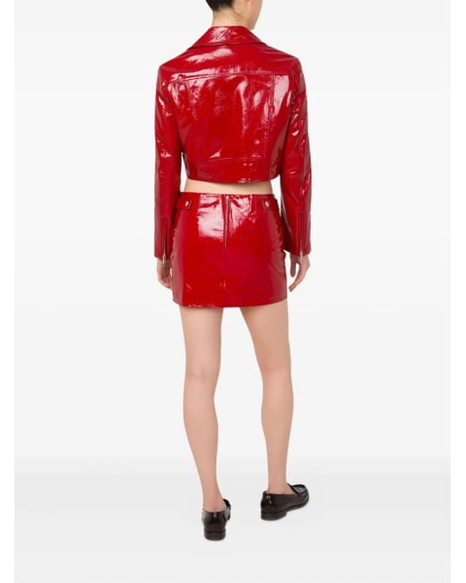 Moschino Red Cropped Jacket