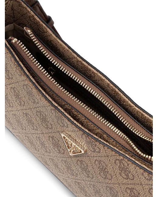 Guess Brown Monogram Shoulder Bag