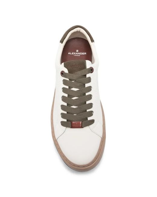 Alexander Smith White London Leather Sneakers for men