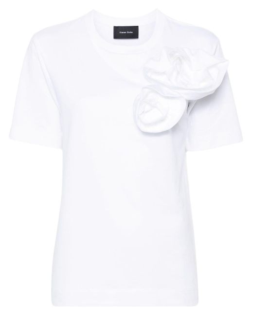 Camiseta Pressed Rose Simone Rocha de color White