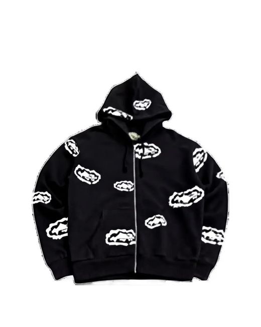 corteiz Black X Denim Tears Wreath Tracksuit for men