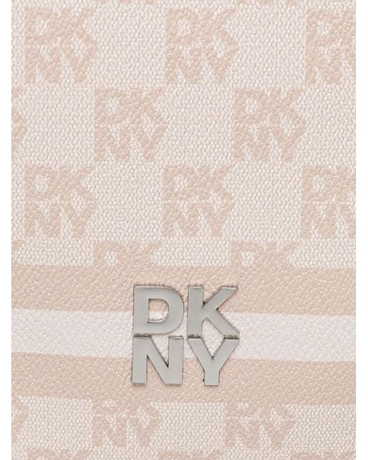 DKNY Natural Logo-Print Laptop Bag