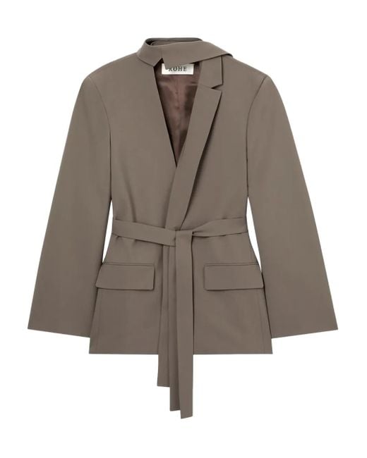 Rohe Brown Deconstructed Belted Blazer
