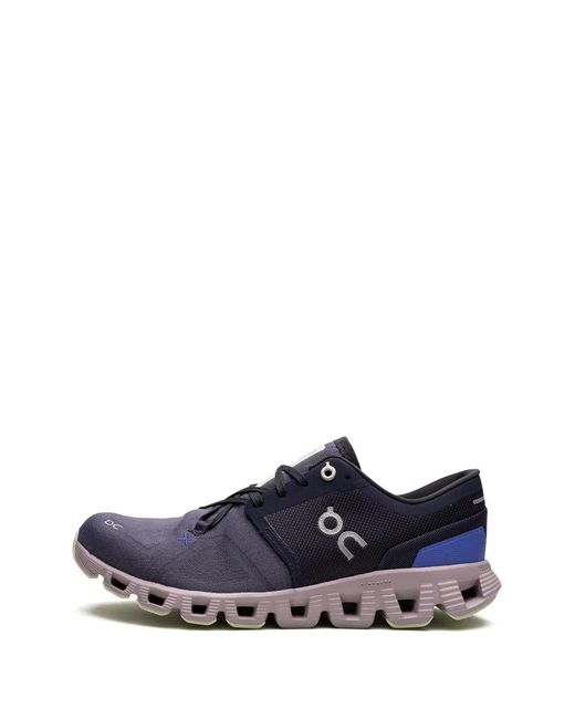 On Shoes Blue Running Cloud X 3 "Midnight Her" Sneakers