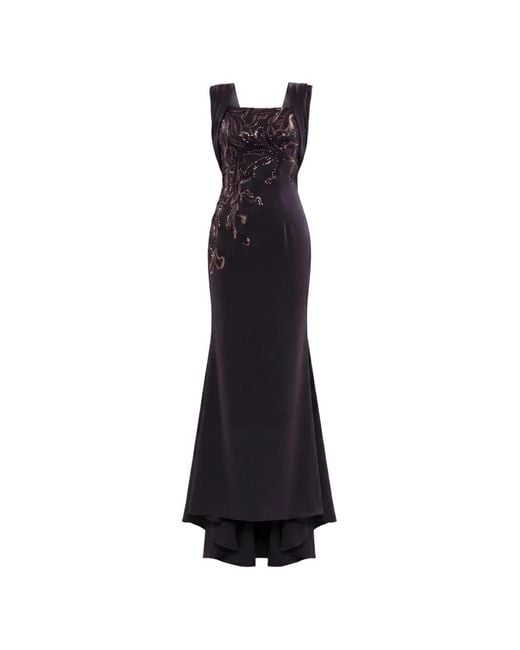 Saiid Kobeisy White Embellished Crepe Maxi Dress