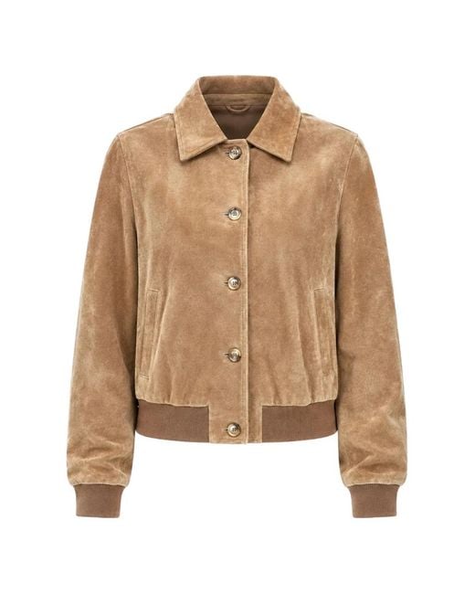ViCOLO Natural Suede Button-Up Jacket