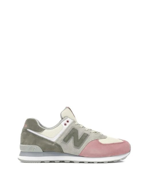 New Balance White 574 Sneakers for men
