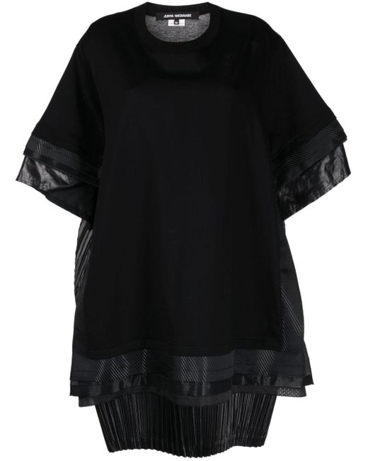T-shirt en coton à empiècements Junya Watanabe en coloris Black