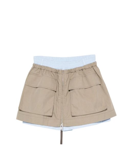Short À Patch Logo Moschino en coloris Natural
