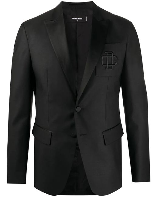 DSquared² Blazer Met Geborduurd Logo in het Black voor heren