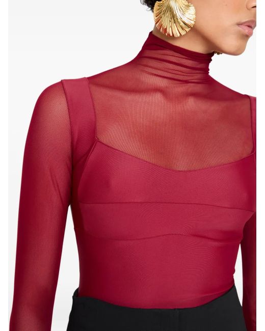 Atu Body Couture Red Panelled Bodysuit