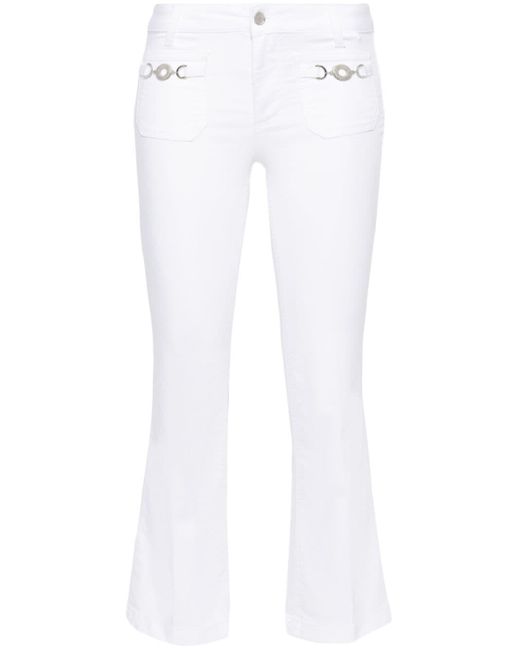 Liu Jo White Skinny-Jeans mit Logo-Schild