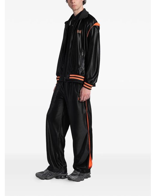 Needles Black Zip-Up Bomber Jacket for men