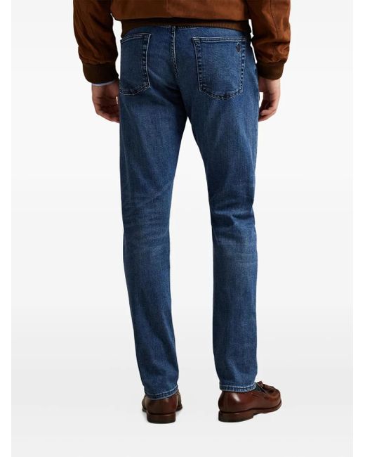 Polo Ralph Lauren Blue Embroidered-Logo Jeans for men