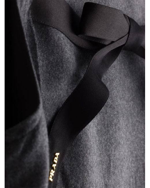 Prada Jurk Met Boothals En Lint in het Gray