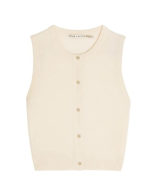Alice + Olivia Natural Haut Loly À Boutonnière
