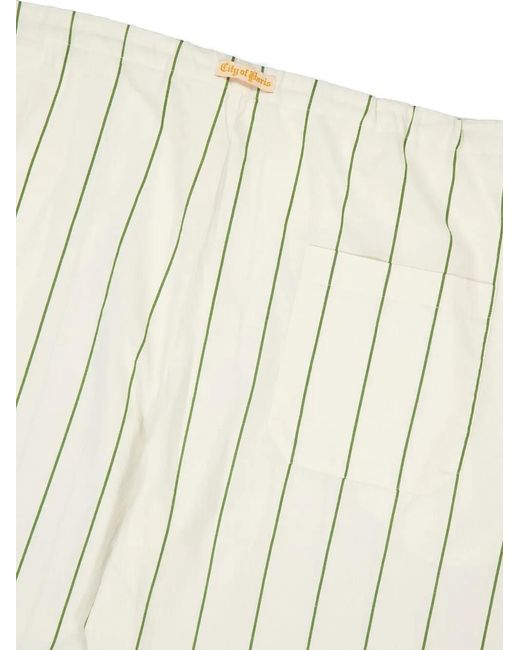 Bode White Striped Trousers for men