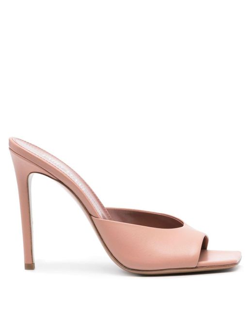 Paris Texas Pink 110mm Leather Mules