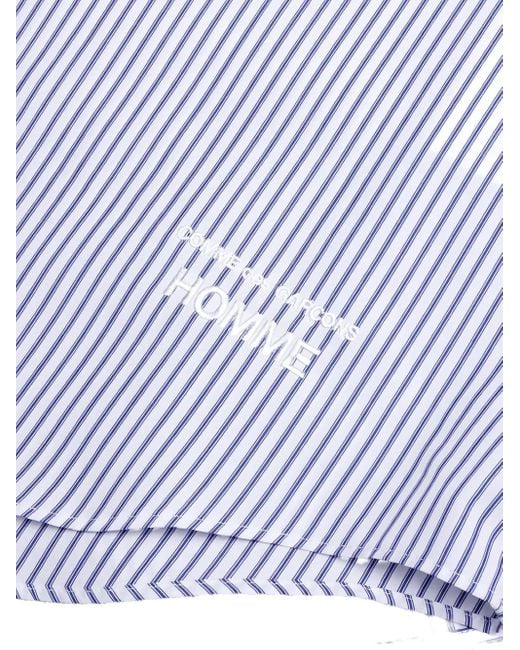 Comme des Garçons Gestreepte Overhemd in het Blue voor heren