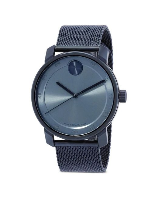 Movado Blue Bold Mesh-Strap 41Mm Watch for men