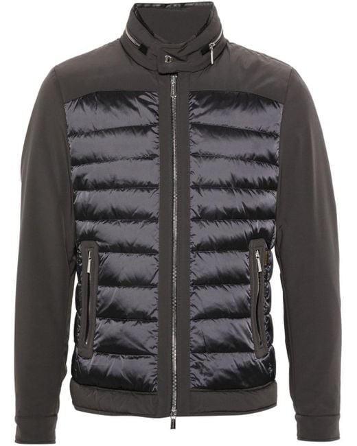 Moorer Black Gilles-kns Panelled-design Jacket for men