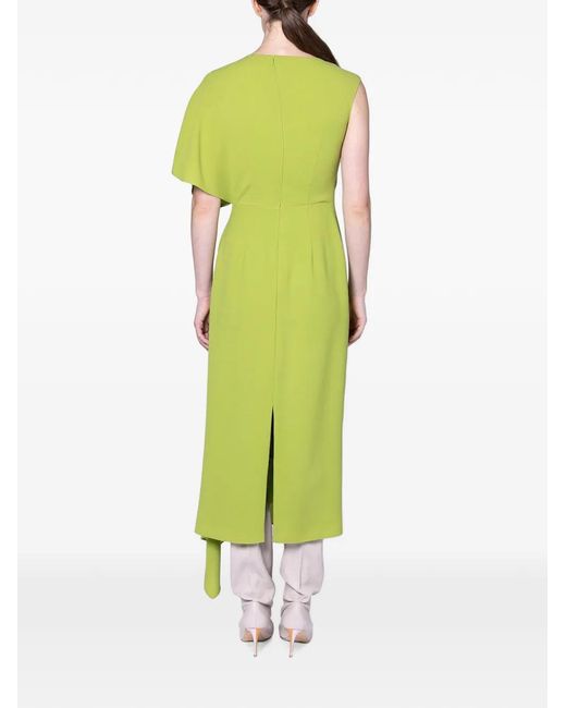 Roksanda Green Elva Draped Midi Dress
