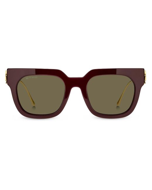 Etro Brown Bold Pegaso Square-frame Sunglasses