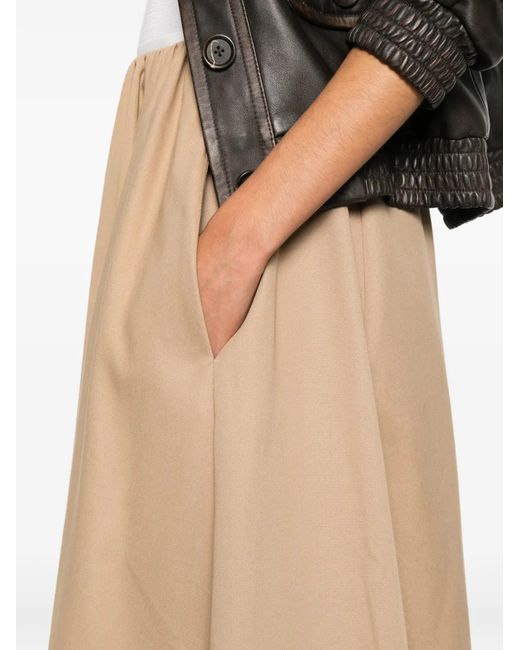 Maje Natural Mid-Length Cotton Skirt