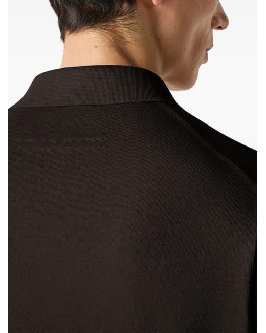 Zegna Black Cotton Polo Shirt for men